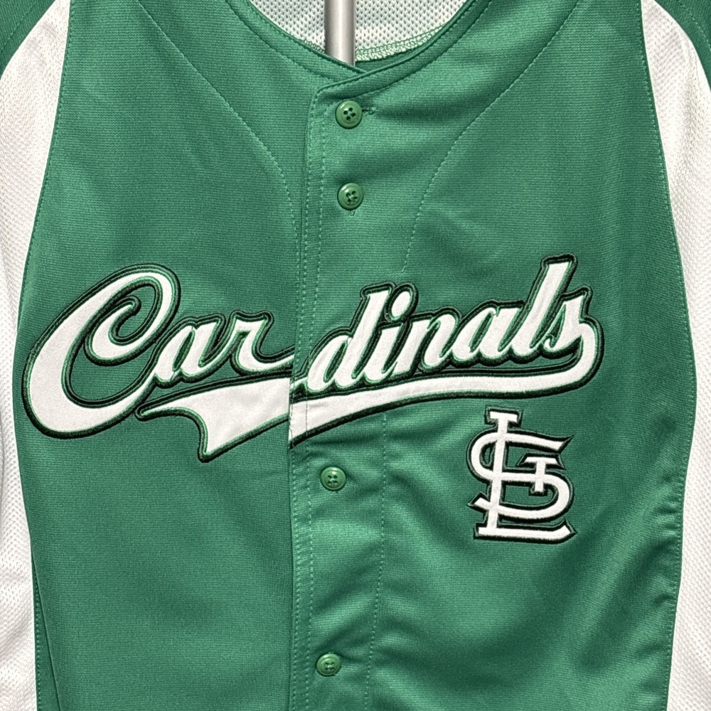 St Louis Cardinals MLB True Fan Baseball Jersey Mens Medium NWT St Patricks Day - Picture 3 of 16